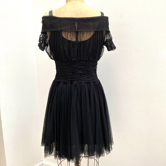 Fit and Flare Little Black Dress w Built In Corset - Picture 6 of 7